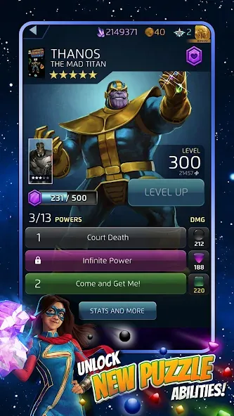 MARVEL Puzzle Quest: Hero RPG [MOD: безлимитные ресурсы и герои] Screenshot 3