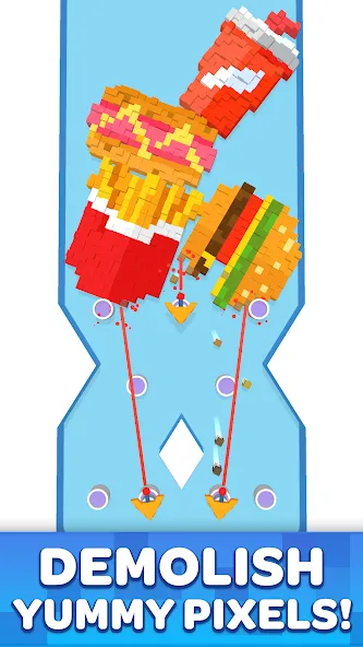 Pixel Demolish [MOD: безлимитные деньги и усиленные орудия] Screenshot 5