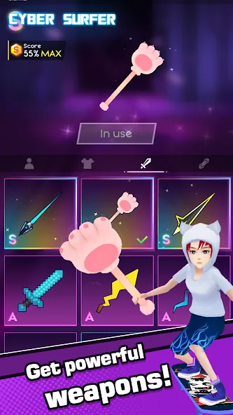 Cyber Surfer [MOD: безлимитные деньги и энергия] Screenshot 5