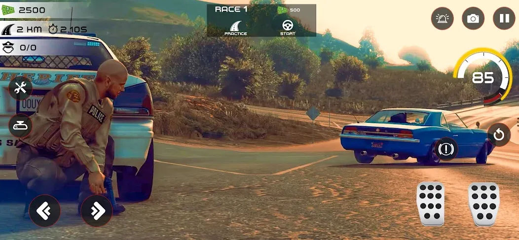 Highway Police Chase Simulator [MOD: безлимитные деньги и топливо] Screenshot 3