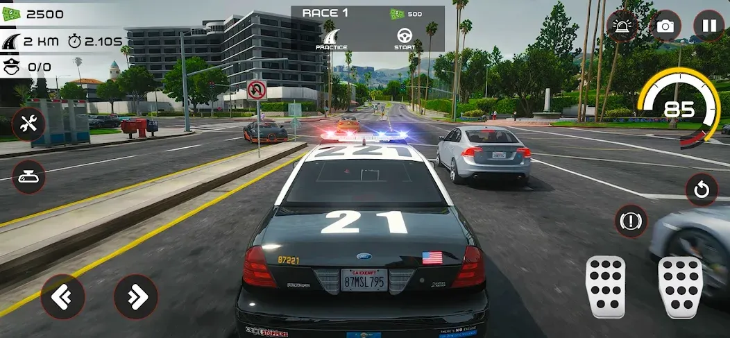 Highway Police Chase Simulator [MOD: безлимитные деньги и топливо] Screenshot 4