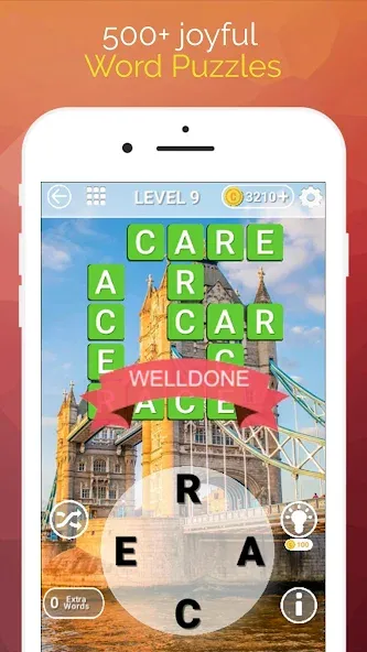 Word Travel: Wonders Trip Game [MOD: безлимитные подсказки и монеты] Screenshot 1