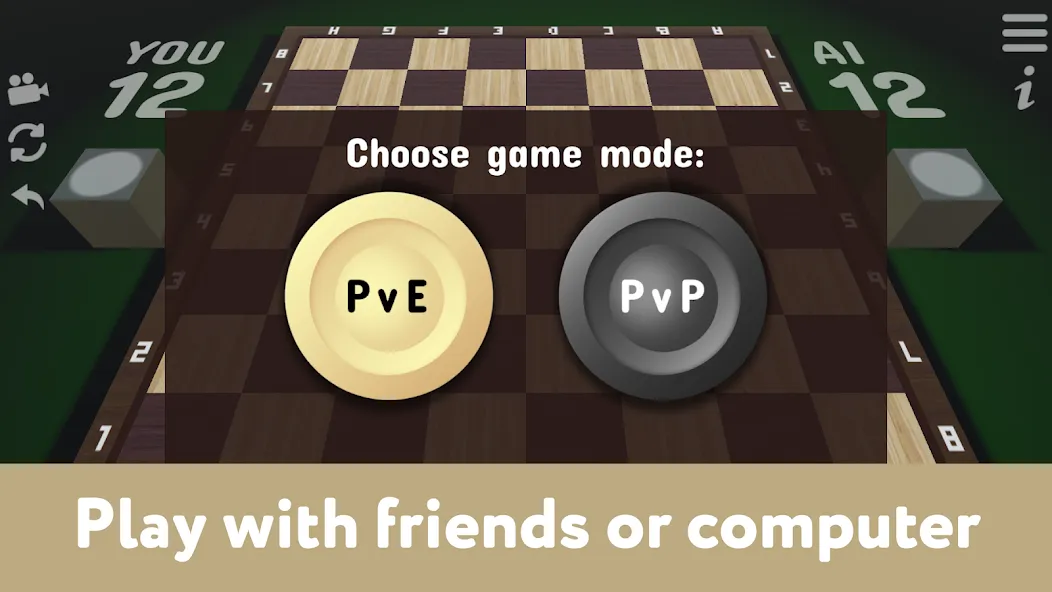 Checkers for two - Draughts [MOD: игра вдвоём без рекламы] Screenshot 2