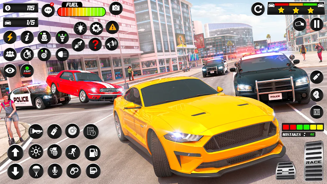 Police Car Chase Car Games [MOD: безлимитные деньги и все машины открыты] Screenshot 2