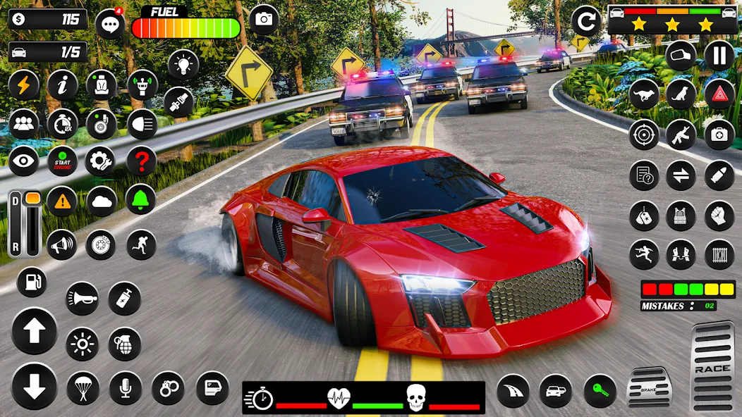 Police Car Chase Car Games [MOD: безлимитные деньги и все машины открыты] Screenshot 4