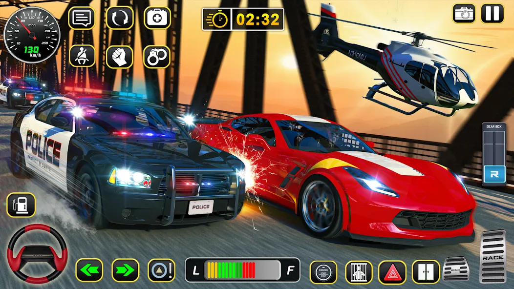 Police Car Chase Car Games [MOD: безлимитные деньги и все машины открыты] Screenshot 5