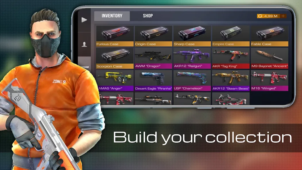 Case guns Simulator Standoff 2 [MOD: открыты кейсы и много золота] Screenshot 3