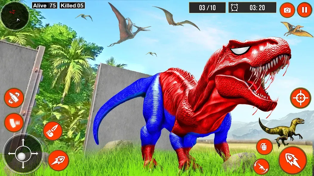 Real Dino Hunter 3D Gun Games [MOD: безлимитные патроны и оружие] Screenshot 3