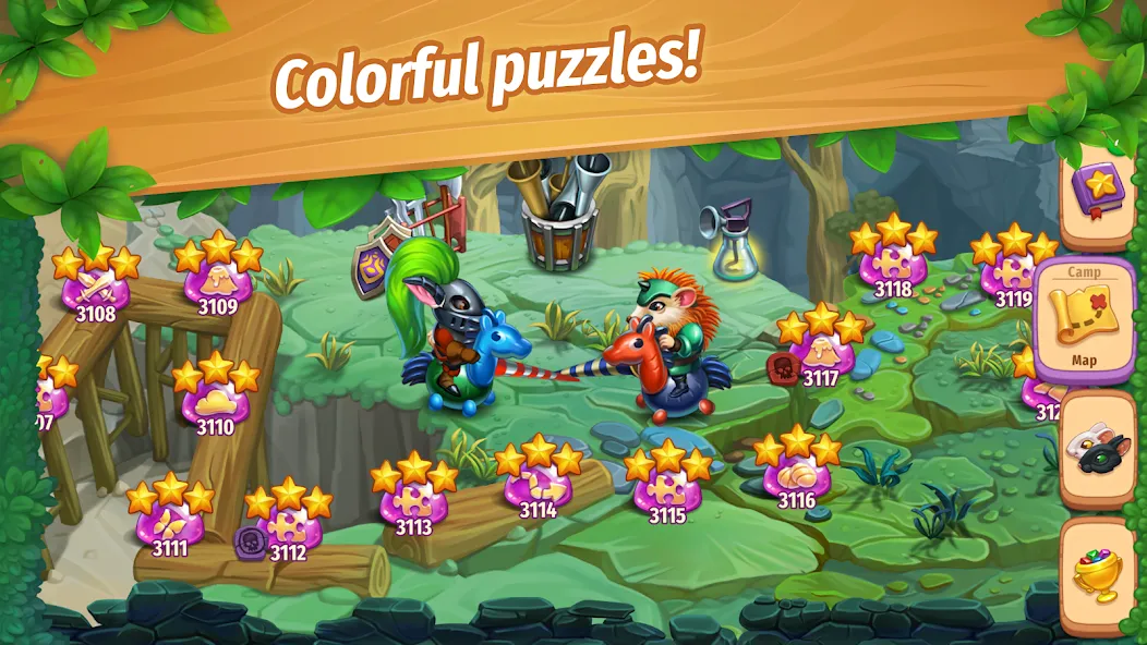 Strongblade: Match 3 Game [MOD: безлимитные деньги и жизни] Screenshot 4