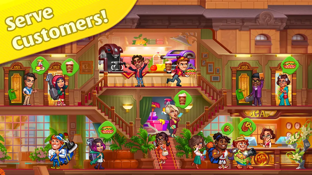 Grand Hotel Mania: Hotel games [MOD: безлимитные деньги и все отели открыты] Screenshot 4