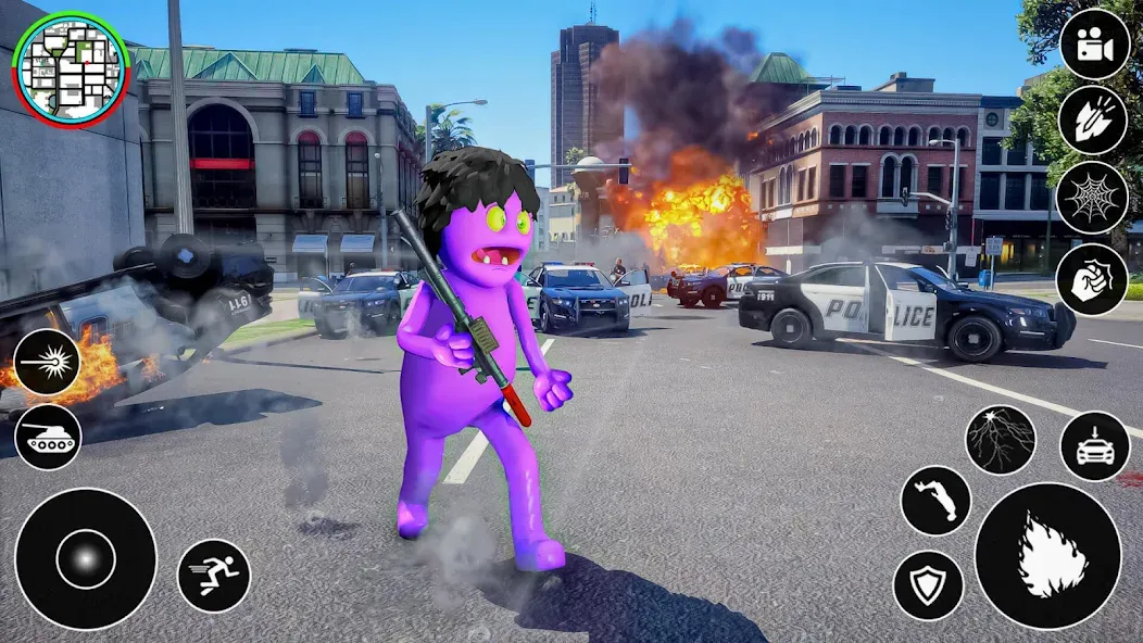 Blue Hero Gangster City Mafia [MOD: безлимитные деньги и оружие] Screenshot 3