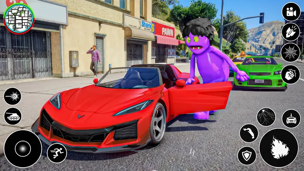 Blue Hero Gangster City Mafia [MOD: безлимитные деньги и оружие] Screenshot 4