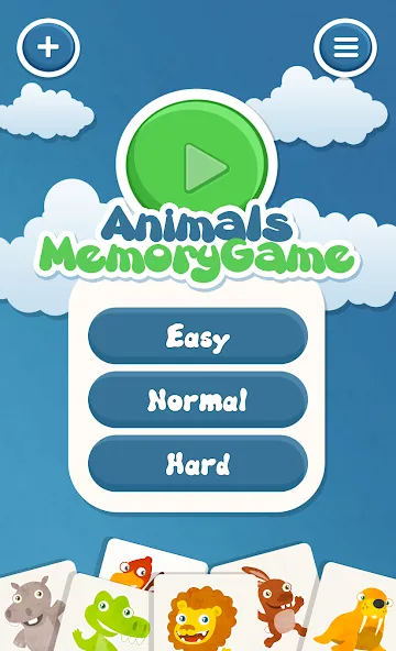 Animals memory game for kids [MOD: все животные и уровни открыты] Screenshot 1