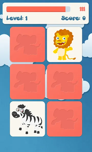 Animals memory game for kids [MOD: все животные и уровни открыты] Screenshot 2