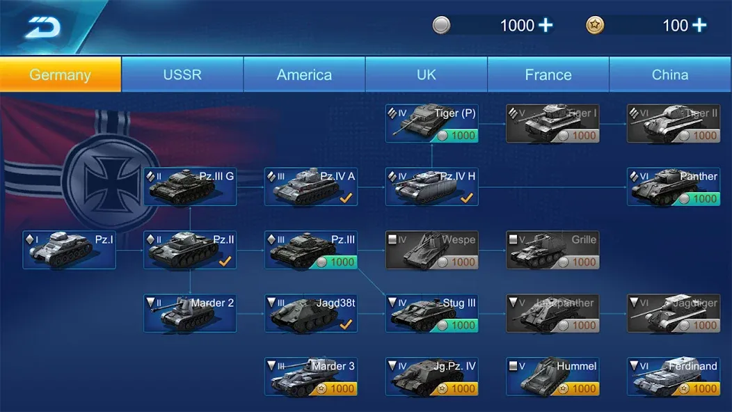 Ace Tank [MOD: безлимитные деньги и мощные танки] Screenshot 3