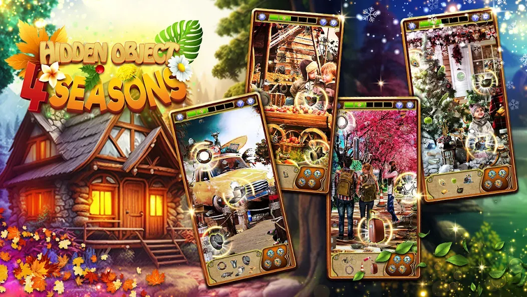 Hidden Object: 4 Seasons [MOD: открыты все сезоны и уровни] Screenshot 1