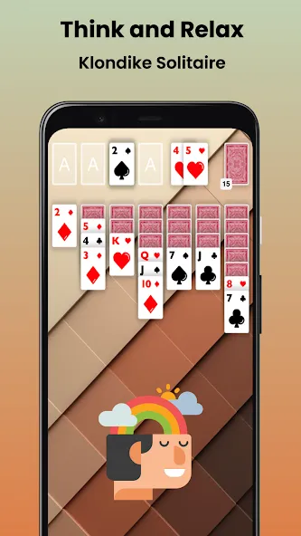 Klondike Solitaire Offline [MOD: подсказки без ограничений и отмена ходов] Screenshot 1