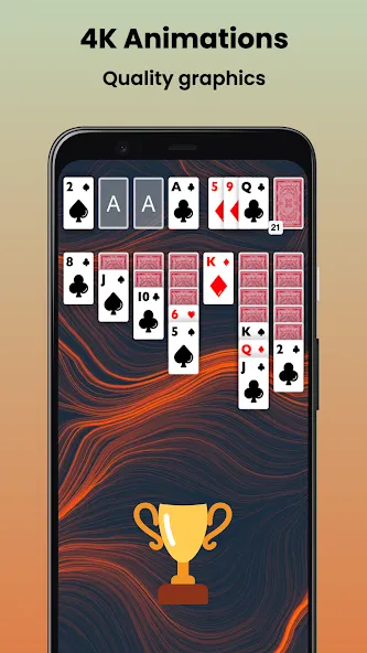 Klondike Solitaire Offline [MOD: подсказки без ограничений и отмена ходов] Screenshot 4