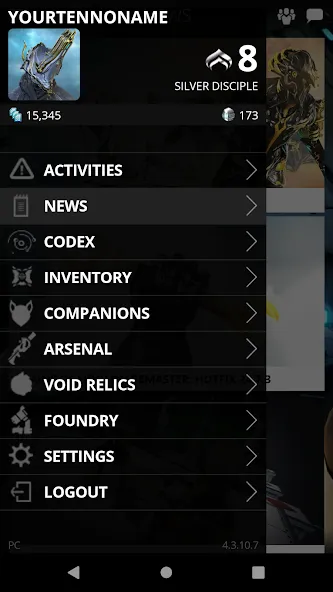Warframe Companion [MOD: все функции разблокированы] Screenshot 1
