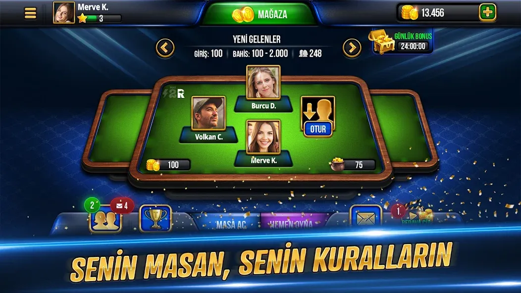 Tekel Okey [MOD: безлимитные монеты и подсказки] Screenshot 4
