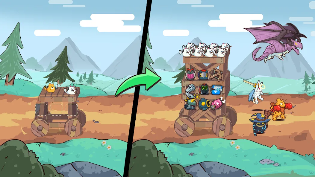 CatnRobot Idle TD: Battle Cat [MOD: безлимитные деньги и усиленные башни] Screenshot 4