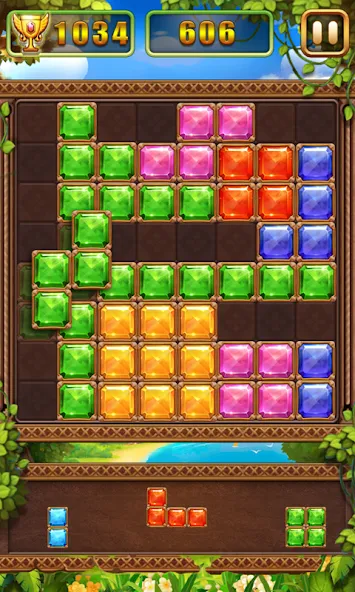 Puzzle Block Jewels [MOD: без рекламы и бесконечные подсказки] Screenshot 2