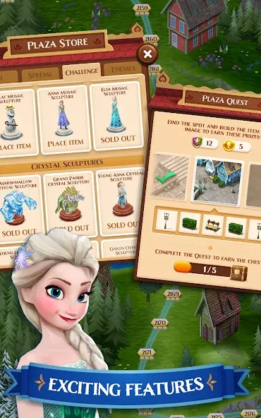 Disney Frozen Free Fall Games [MOD: безлимитные жизни и кристаллы] Screenshot 2