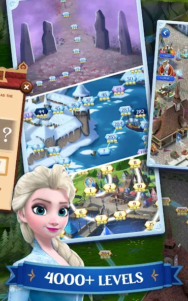 Disney Frozen Free Fall Games [MOD: безлимитные жизни и кристаллы] Screenshot 3