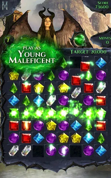 Disney Maleficent Free Fall [MOD: безлимитные жизни и бонусы] Screenshot 1