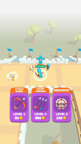 Wild Archer: Castle Defense [MOD: безлимитные монеты и усиленный урон] Screenshot 3