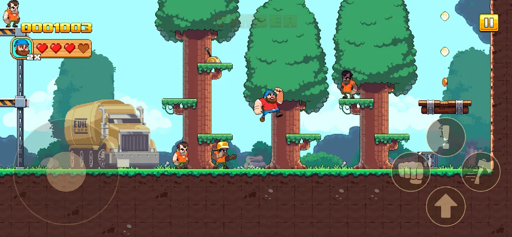 Timberman The Big Adventure [MOD: открыты все уровни и герои] Screenshot 2