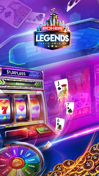 Poker Legends - Texas Hold'em [MOD: безлимитные фишки и премиум разблокирован] Screenshot 2