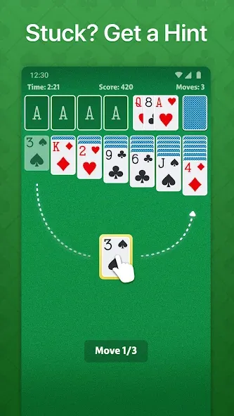 Solitaire - Classic Card Game [MOD: без рекламы и подсказки доступны] Screenshot 4