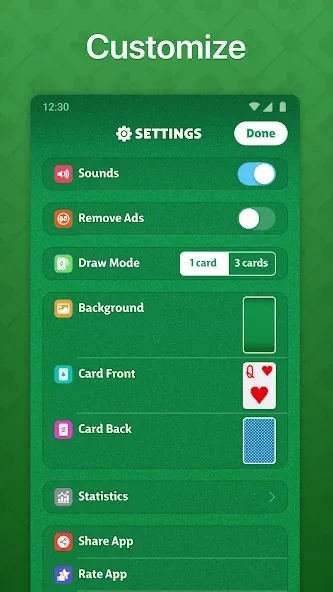 Solitaire - Classic Card Game [MOD: без рекламы и подсказки доступны] Screenshot 5