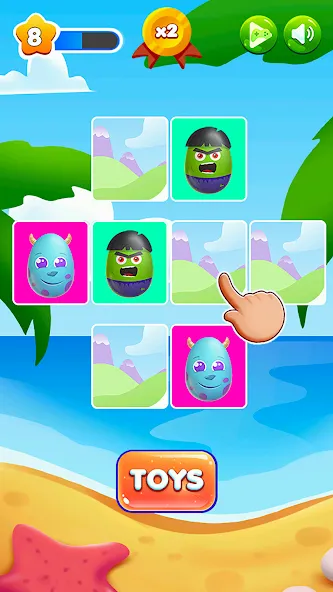 Surprise Eggs Memory [MOD: открыты все уровни и призы] Screenshot 4