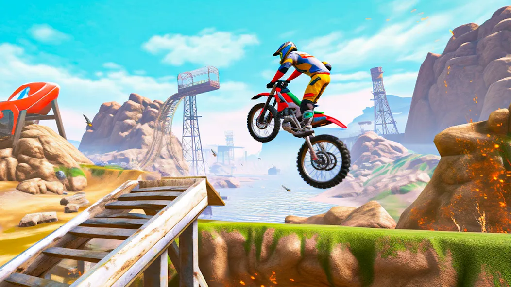Ultimate Bike Stunt: Bike Game [MOD: безлимитные деньги и топливо] Screenshot 4
