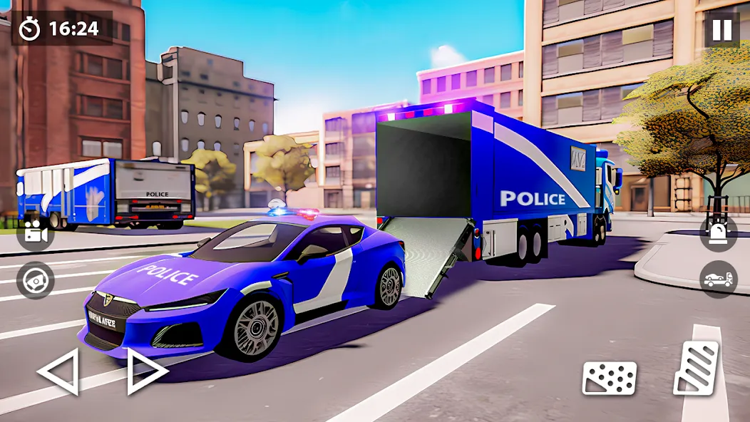 US Police Car Transporter Game [MOD: безлимитные деньги и все машины] Screenshot 3