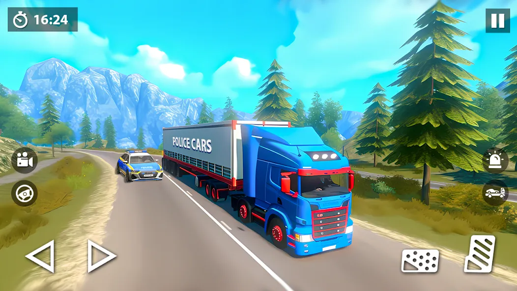US Police Car Transporter Game [MOD: безлимитные деньги и все машины] Screenshot 4