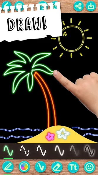 Draw Doodle - Kids drawing [MOD: разблокированы все инструменты рисования] Screenshot 2