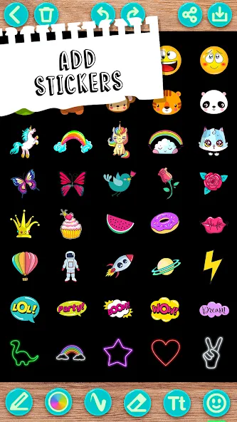 Draw Doodle - Kids drawing [MOD: разблокированы все инструменты рисования] Screenshot 4