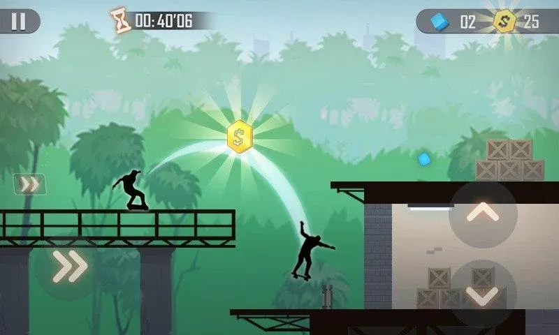 Shadow Skate [MOD: бесконечные трюки и монеты] Screenshot 2