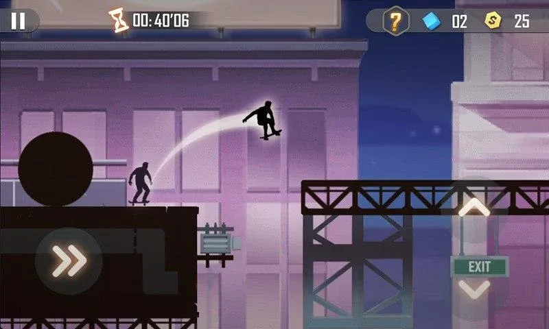 Shadow Skate [MOD: бесконечные трюки и монеты] Screenshot 3