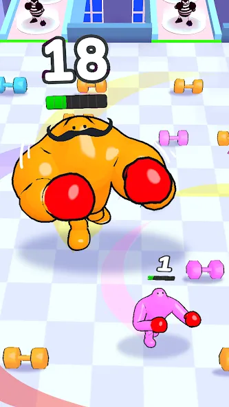 Punchy Race: Run &amp; Fight Game [MOD: безлимитные деньги и энергия] Screenshot 2