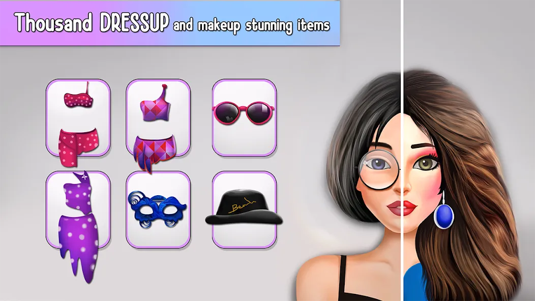 Fashion Stylist Makeup Dressup [MOD: безлимитные деньги и все наряды] Screenshot 4