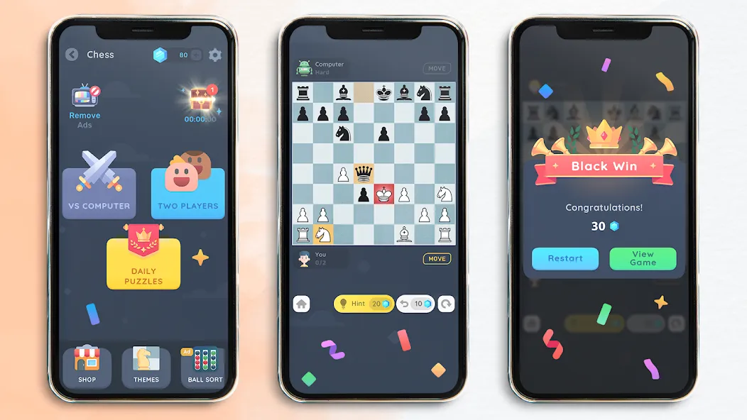 Chess: Classic Board Game [MOD: шахматы без рекламы и ограничений] Screenshot 1