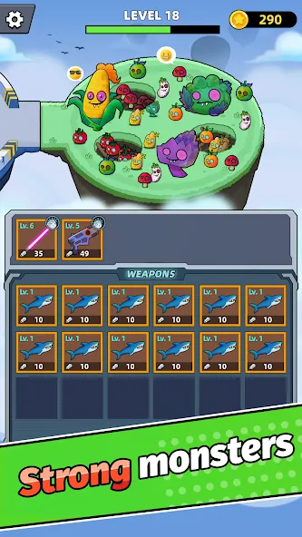 Merge Weapons：Air Island TD [MOD: много денег и ресурсов] Screenshot 3
