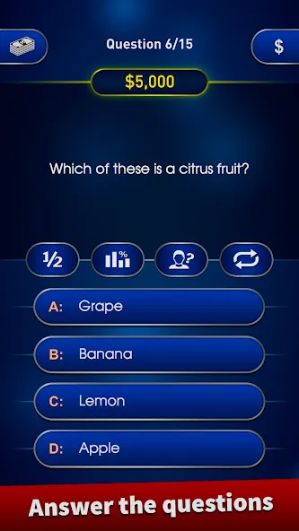 Millionaire 2024 Trivia Quiz [MOD: безлимитные подсказки и жизни] Screenshot 1