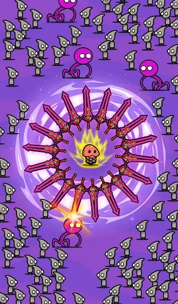 Little Hero: Survival.io [MOD: безлимитное здоровье и мощное оружие] Screenshot 2