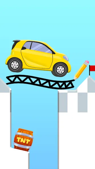 Draw 2 Bridge: Draw Save Car [MOD: без рекламы и все уровни открыты] Screenshot 3