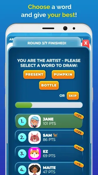 Drawize - Draw and Guess [MOD: без рекламы и бесконечные подсказки] Screenshot 2